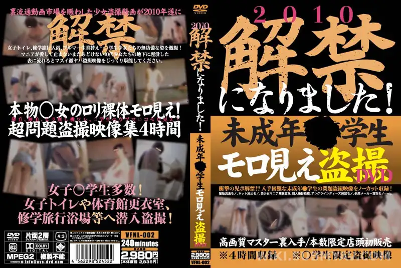 VFNL-002 2010 Legend! Uncensored Schoolgirl Hidden Cam Compilation